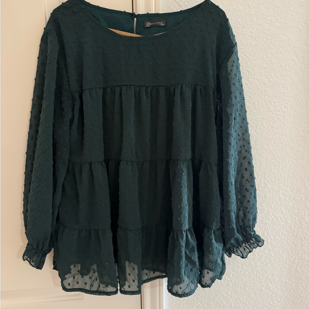 Pretty Garden - Elegant Green Blouse